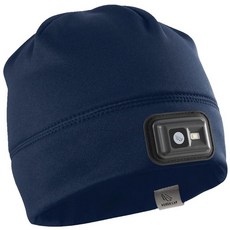 POWERCAP LED 모자 라이트 150루멘 충전식 플리스 비니 밝은 내장 헤드램프 방수 따뜻한 원 사이즈 캡 (4팩 네이비 블루 번들) 181486, 플리스 블루