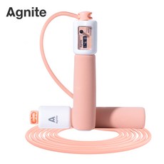 아그나이트 PVC 카운팅 줄넘기 미끄럼방지 야외 홈트 유산소운동 ER036, 핑크, 1개