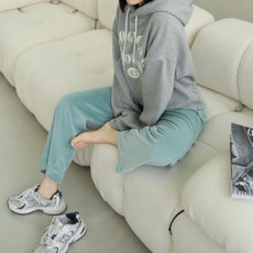 [다잇템] 여자 벨루어팬츠 H라인 다크컬러 고무줄 바지