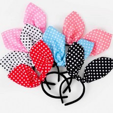 땡땡이 토끼 머리띠 생일머리띠 캐릭터머리띠 파티용품머리띠, 라이트블루, 라이트블루, 1개