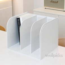 웰픽스 3칸 데스크 책꽂이 아이보리