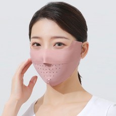 예삐스토어 통풍 마스크 냉감 기미 숨쉬는 귀편한 운동용 여름 안면 쿨 스포츠 자외선차단, 다크핑크, 1개