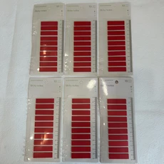 6팩 1200매 투명 스티커 메모 책용 자체 접착 독서 주석 북마크 패드 색인 탭, 01 6Packs 1200sheets