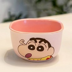 짱구 캐릭터 사각 세라믹 밥공기-4가지색, 1개