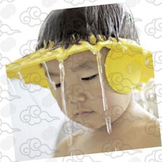 유아 아기 머리감기 샴푸캡 사이즈조절 샤워캡 귀보호 눈가리개 방수 목욕, 1개