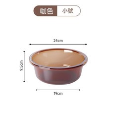 加厚塑膠盆, 透明咖 - 小號 加厚款, 1個