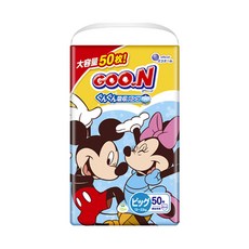 日本大王 GOO.N 敏感肌 肌快適 日本境內版 輕柔呵護 透氣乾爽, 1個, 大王迪士尼XL50片(拉拉褲）