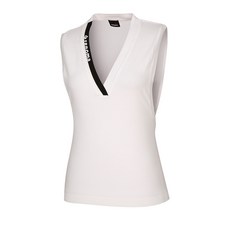 레노마골프 여성 로고 배색 포인트 브이넥 니트 베스트 RWSVI7221-101_G