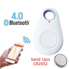 스마트 블루투스 GPS 추적기 키 로케이터 애완 동물 분실 방지 센서 장치 블루투스 포함 어린이 지갑, 03 White, 1개