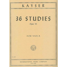 KAYSER 36首中提琴練習曲 Op.43 國際音樂公司版，提升演奏技巧與音樂表現力, INTERNATIONAL MUSIC COMPANY