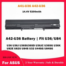 14.4V 5200mAh A41-U36 노트북 배터리 아수스 U36 U82E U84S 용