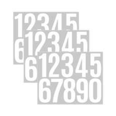 이음모음 대형 번호 스티커, 3장, 화이트