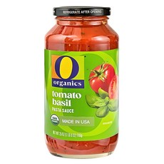 O organics 羅勒番茄義大利麵醬, 709克, 1個