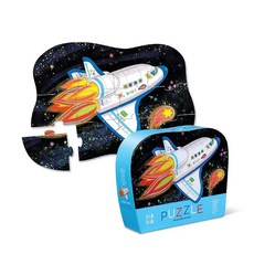 Crocodile Creek 12피스 미니 직소 퍼즐 - 만 2-4세 이상 아동용 재미있는 바닥 퍼즐 - 보관을 위한 튼튼한 모양의 상자 - 스위트 유니콘 - 30.5 x 22, 블래스트 오프