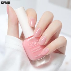 DFMEI 水性可撕拉指甲油無味免烤快乾可剝透明亮油底油美甲店指甲油, 1個, 33#可愛淺粉:正常規格