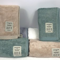 다클레어 명품타올 뱀부타올 대나무수건 200g 호텔수건 먼지없는 타월, 5개, 그린