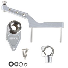 오토바이 CNC 스태빌라이저 댐퍼 컴플리트 스티어링 마운팅 브래킷 가와사키 닌자 ZX-6R ZX6R ZX636R 2023-2024-2025용 A-브래킷 블랙 178902, B-브래킷, Silvery