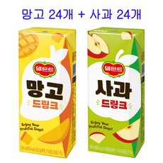 델몬트 드링크 망고x24팩+사과x24팩, 190ml, 48개
