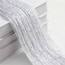 러빙랩 반짝이는 실커튼 공간분리 스팽글 가림막 줄 커텐 4P, 화이트4개