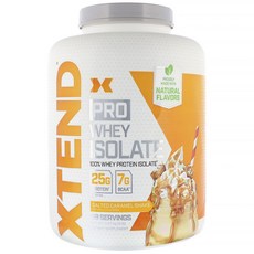 Scivation Xtend Pro 乳清分離蛋白補充劑鹽焦糖奶昔味, 1個, 2.27公斤