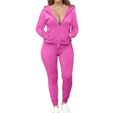 Bealin 여성용 조깅 수트 투피스 의상 스웨트수트 긴소매 지퍼 상의 및 스웨트팬츠 운동 트랙수트 세트 화이트. 라지