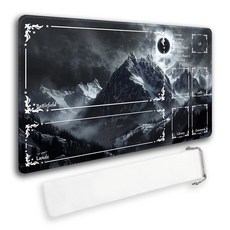 MTG 플레이매트 TCG 플레이매트와 호환되는 내구성 있는 카드 게임용 존 및 잠금 가장자리 포함 - 방수 보관 가방 포함(플레이 매트 (9) 없음), 플레이매트 (9), With zone