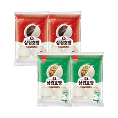 삼립 미니 꼬마호빵 4봉, 단팥호빵2봉+야채호빵2봉, 240g, 4개