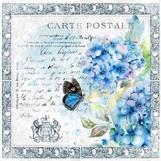 TS 花蝴蝶0036 蝶谷巴特餐巾紙/藝術紙，精美蝴蝶圖案，優質紙漿，拼貼藝術素材, 1個, 22.5x22.5