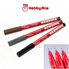 하비미오 고밀착 유성 건담마커 패널라인 먹선펜, L-01 블랙, 1개