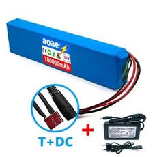 18650 충전식 리튬 배터리 팩 10S3P 1000W 전력 개조 자전거 스쿠터 전기 자동차 BMS 포함 36V 100Ah, 13 EU-10S3P-T-DC, 1개