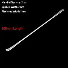 스테인레스 스틸 미니 소형 실험실 실험실 휴대용 샘플 스쿠프 국자 파우더 플랫 뒤집개 약 스푼 125mm 150, 03 1Piece 500mm