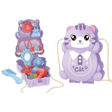 動物造型背包家家酒玩具組 (化妝玩具 醫生玩具 扮家家酒 親子遊戲), 小貓美妝