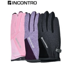 인콘트로 통기성과 신축성이 우수한 메쉬 멜란지 여성 라이트 긴장갑, FREE_보라, FREE 보라, 1개