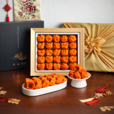 [명절맞이할인특가] 달콤쫀득 고급 반건시 곶감선물세트 보자기포함, 1개, 30구(1kg내외)