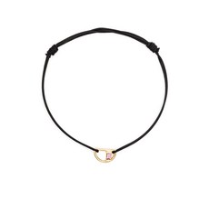 알리타 9K 옐로 골드 D 레터링 브레이슬릿