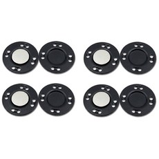 모바스 스냅단추 강력 자석 단추 세트, 4개, 블랙