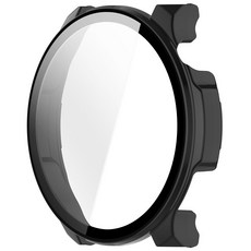PC 鋼化玻璃一體錶殼 適用 Amazfit Balance 2 A2429 手錶 保護殼, 黑色, 1個