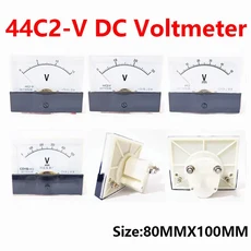 44c2 전압계 아날로그 패널 1V 3V 5V 10V 15V 20V 30V 50V 75V 100V 150V 300V 450V 500V, 1개