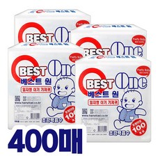 베스트원 신생아용 일자 기저귀 400개입 젤리응고제, 신생아용(NB), 4개