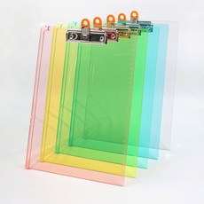 A4 스탠딩 스프링 클립보드 1개입 사무용클립보드, 노랑 (495392)