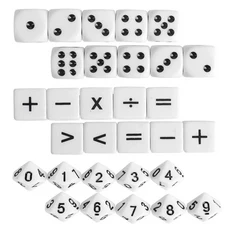 다면체 교육 주사위 세트 아크릴 수학 조작 숫자 점 용품 16m, 02 30pcs