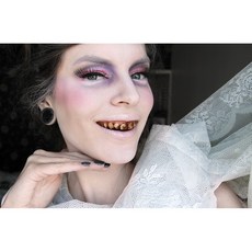 假牙染色劑 特效化妝 牙垢 黑牙 爛牙 殭屍 角色扮演 快速上色 逼真, 1個, 黑色15CC