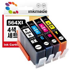 HP HP564XL 호환 잉크 4색세트 HP6520 HP6525 HP4620 HP3520 HP5520 HP7520 HP3070A C6385 HP5510 HP7510, 1개, 혼합색상
