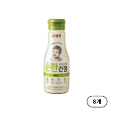 샘표 우리아이 순한 간장 글루텐프리 국산콩 저염, 8개, 200ml, 국물용