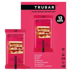 TRU BARBER 純素蛋白棒 Get In My Belly 花生醬&果凍 12入, 1個, 600g