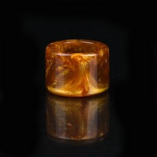 天然絲海柳戒指扳指 黑珊瑚活海柳指環 血柳大拇指戒指 把玩指環王 83309, 小號海柳扳指 內徑22mm, 1個