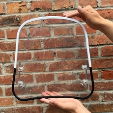 오토바이 바람막이 스쿠터바람막이 방수 스쿠터 우비 앞 사이클 플라스틱 블랙 커버 범용 비, 이중조합