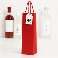잇츠K 모던 와인 쇼핑백 세트 / 선물 종이가방 포장, 10개, 레드