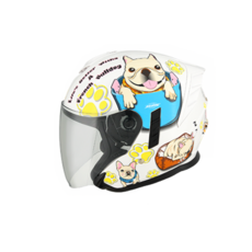 M2R FR-2 四分之三安全帽 (12號 法鬥紀念版 彩繪), 亮白