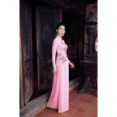 鍾情越南奧黛旗袍 復古修身禮服連衣裙旗袍荷花兩件套 副廠商品